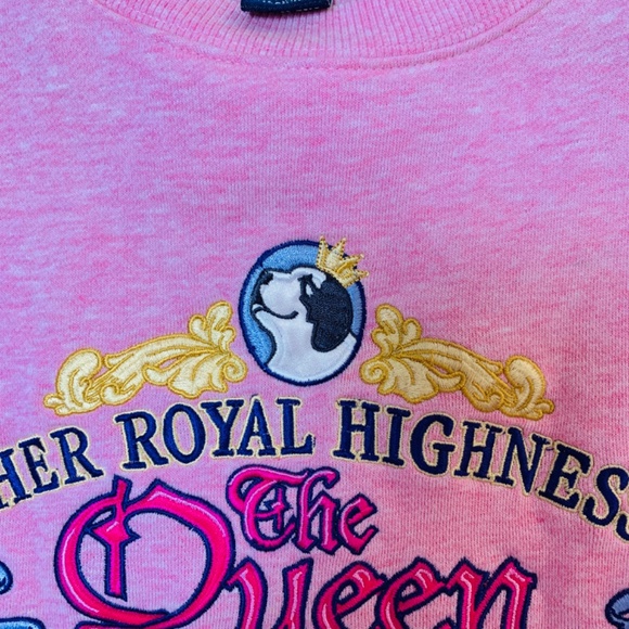 Big Dogs Sweatshirt Womens 1X Pink "Her Royal Highness" The Queen " Call Me Mom - Picture 5 of 11